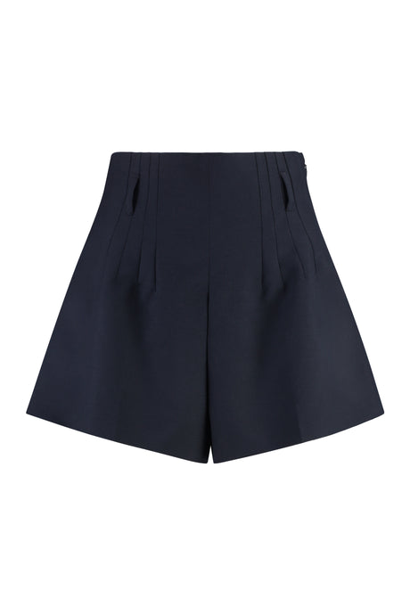 PRADA Wool Mini Shorts with Coordinated Belt