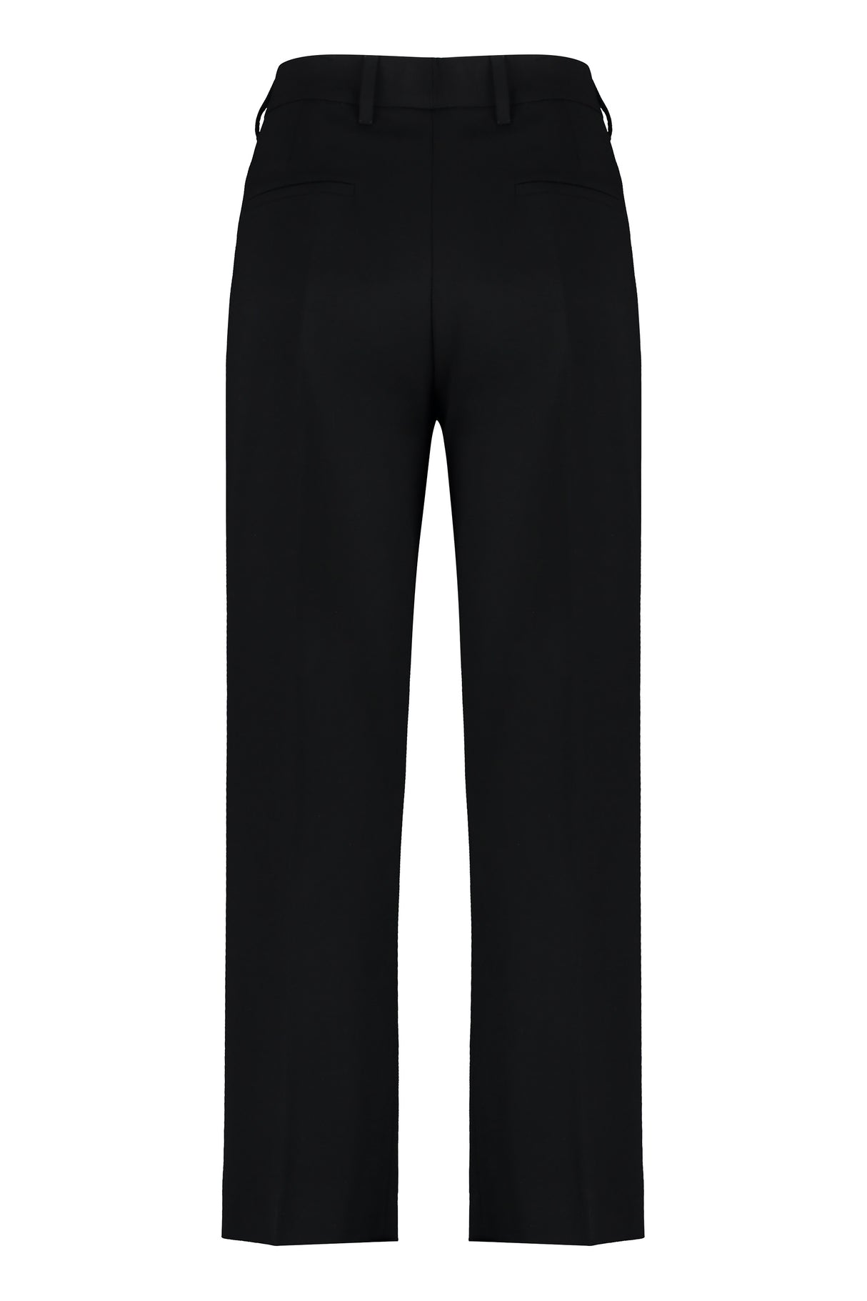 PRADA Black Wool Cropped Trousers for Women