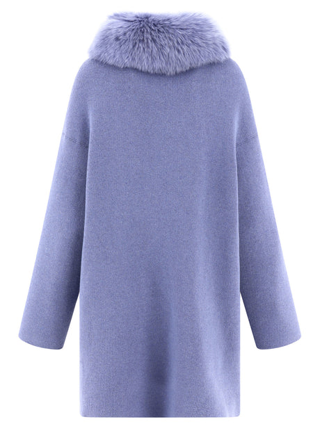 GIOVI Luxurious Wool and Cashmere Jacket in Light Blue for Women