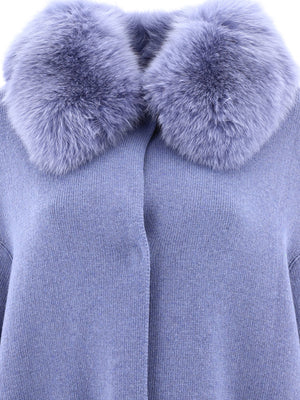 GIOVI Luxurious Wool and Cashmere Jacket in Light Blue for Women