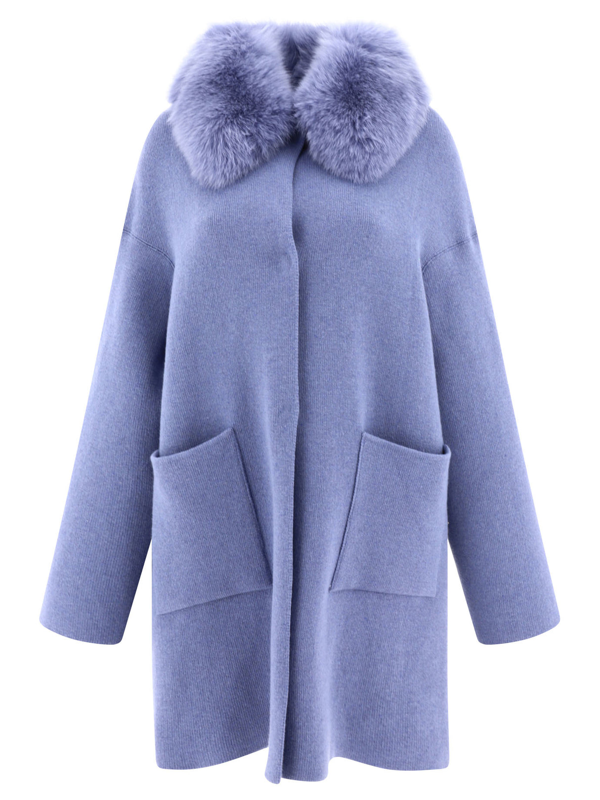 GIOVI Luxurious Wool and Cashmere Jacket in Light Blue for Women