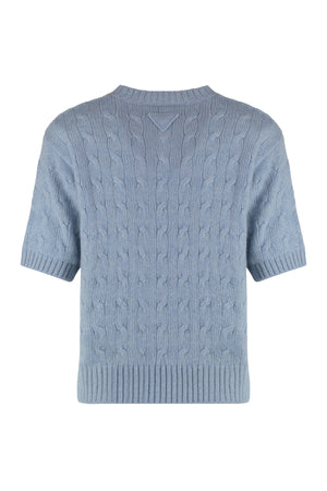 PRADA Short Sleeve Cashmere Sweater