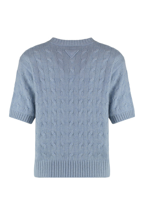 PRADA Short Sleeve Cashmere Sweater