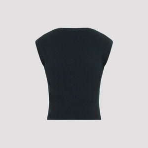 PRADA Elegant Viridian Wool Vest