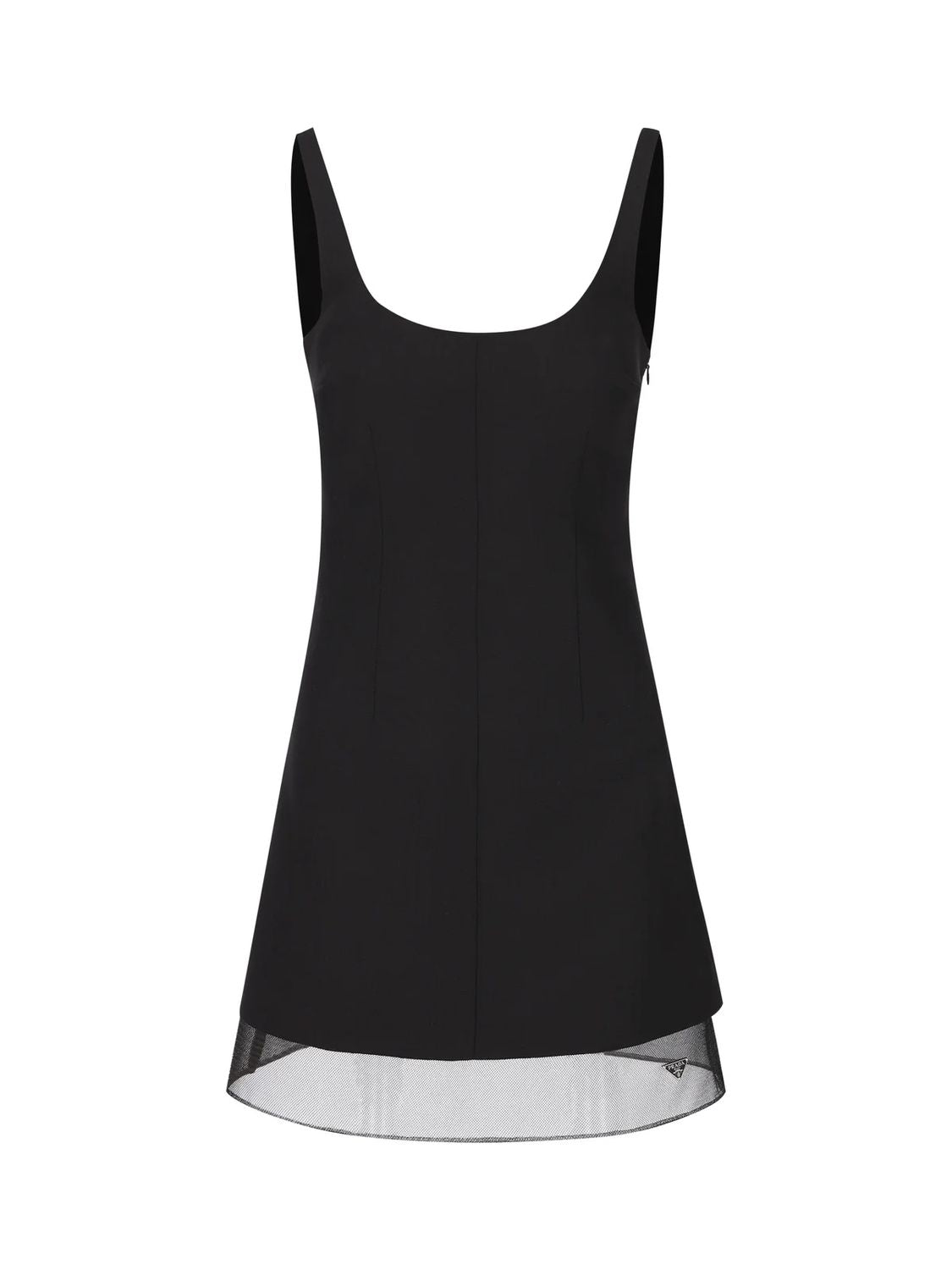 PRADA Black Wool Midi Dress for Women - SS24 Collection
