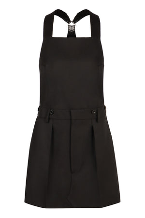 PRADA Elegant Wool Mini Dress with Adjustable Straps