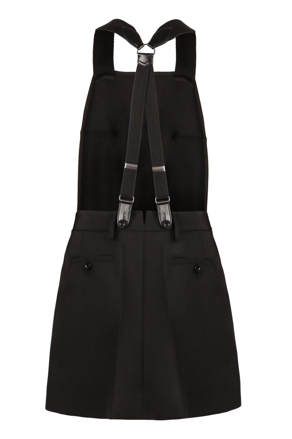 PRADA Elegant Wool Mini Dress with Adjustable Straps