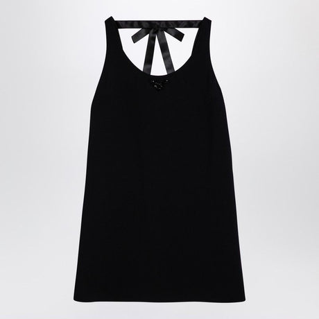 PRADA Chic Velvet Mini Dress with Bows