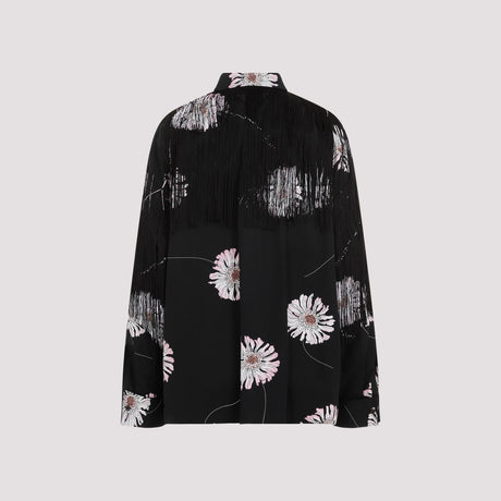 Black Cotton Shirt for Women - SS24 Collection
