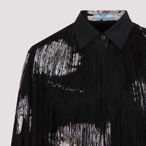 PRADA Black Cotton Shirt for Women - SS24 Collection