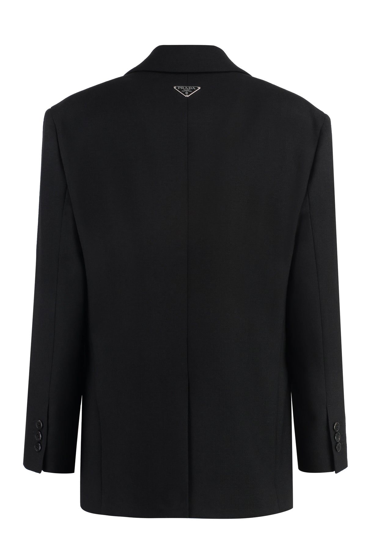 PRADA SINGLE-BREASTED TWO-BUTTON BLAZER - Black