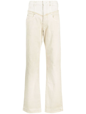 ISABEL MARANT Experience High-Style Comfort: Noemie Straight Leg Jeans in Faded Black