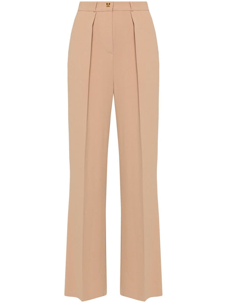 ELISABETTA FRANCHI Emblem Crepe Straight Trousers - Women's