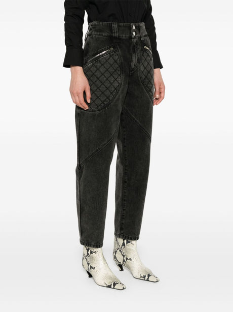 ISABEL MARANT Embroidered Anthracite Pants for Women