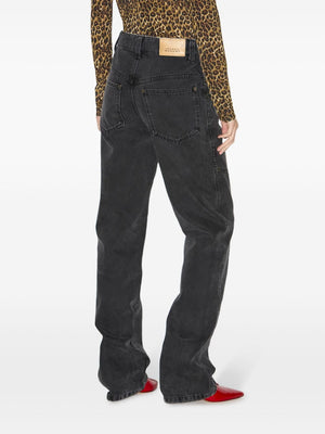 ISABEL MARANT Brinley Buckle High-Waisted Jeans