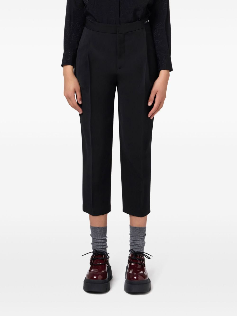 ELISABETTA FRANCHI Chic Black Tailored Pants for Women