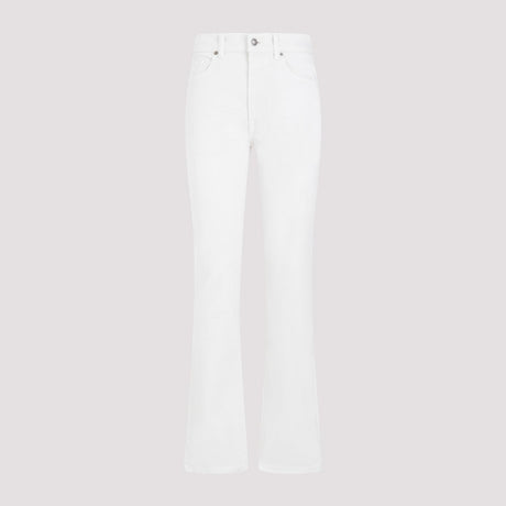 جينز أبيض ذو ساق مستقيمة للنساء - ضروري لكل موسم!
