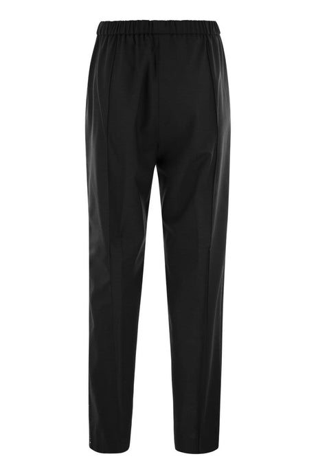 FABIANA FILIPPI Elegant Wool Joggers with Shimmer Accents