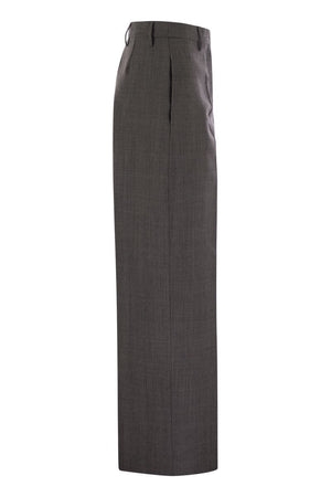 FABIANA FILIPPI Elegant Prince of Wales Wool-Silk Trousers