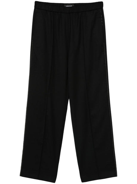 FABIANA FILIPPI Mid-Rise Wool Trousers with Bead Embellishments