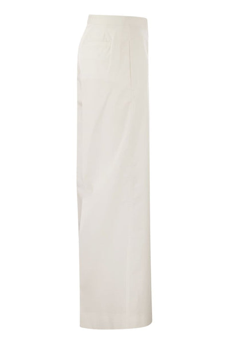 FABIANA FILIPPI High-Waist Wide-Leg Trousers for Women in White for SS24