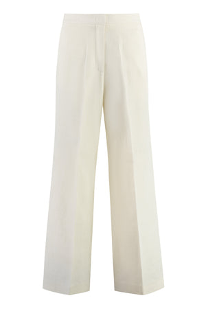 FABIANA FILIPPI High-Waisted Wide-Leg Trousers for Women in White - SS24