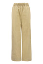 FABIANA FILIPPI Lightweight Cotton Poplin Trousers for Women in Straw