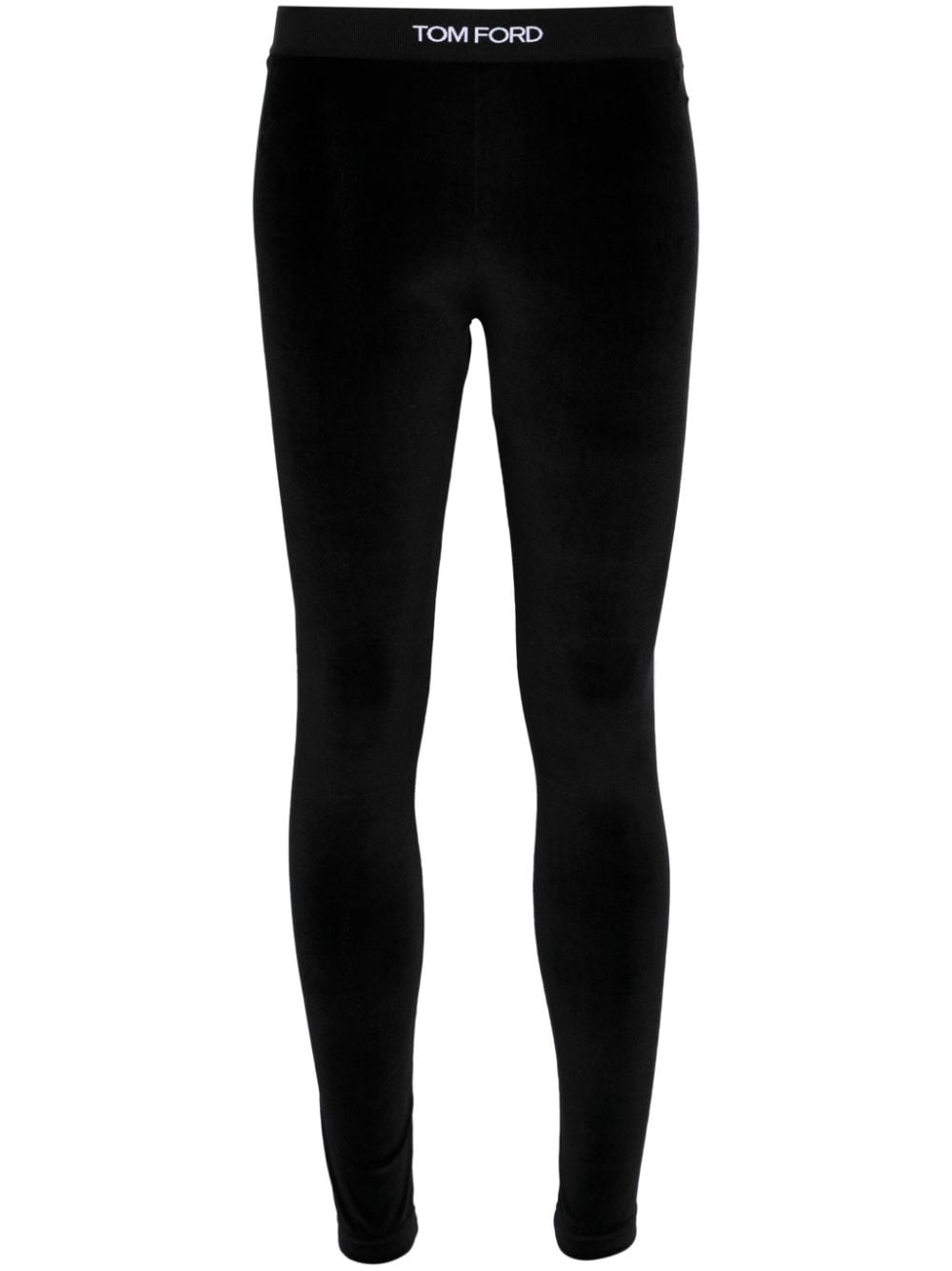 TOM FORD Luxurious Velvet Leggings with Logo Band