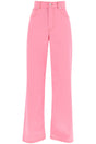 MARNI Lightweight Denim Jeans - Wide Leg Silhouette, Regular Waist, Pink