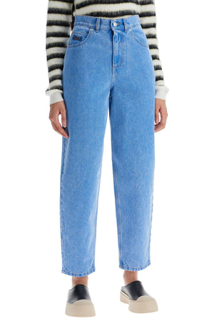 MARNI Organic Coated Denim Cropped Jeans