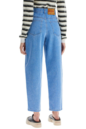 MARNI Organic Coated Denim Cropped Jeans