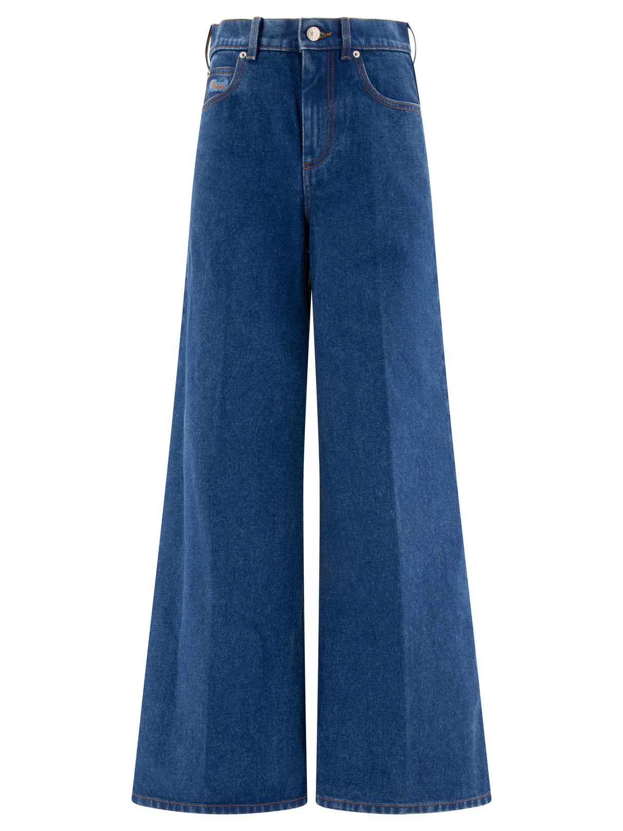 MARNI High-Waist Palazzo Cotton Jeans for Women