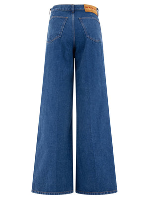 MARNI High-Waist Palazzo Cotton Jeans for Women