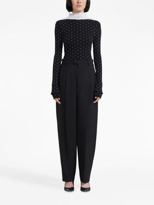 Women's Black Wool Pants for FW23 Collection