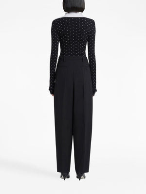 Women's Black Wool Pants for FW23 Collection