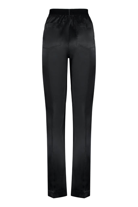TOM FORD Luxurious Black Silk Palazzo Trousers for Women