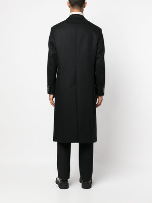 NEIL BARRETT Luxury Bi-Fabrication Double Layer Men's Coat