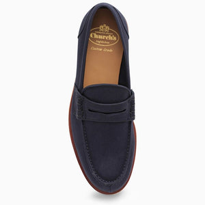 Navy Blue Cotton Canvas Loafer