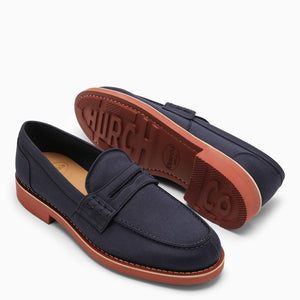 Navy Blue Cotton Canvas Loafer