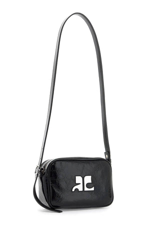 COURREGÈS Elegant Patent Leather Mini Camera Handbag