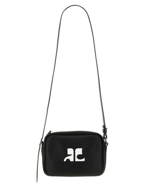 COURREGÈS Mini Classic Leather Crossbody Handbag