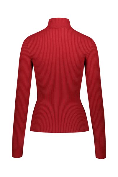 COURREGÈS Women's Funnel-Neck Sweater in Black for SS24