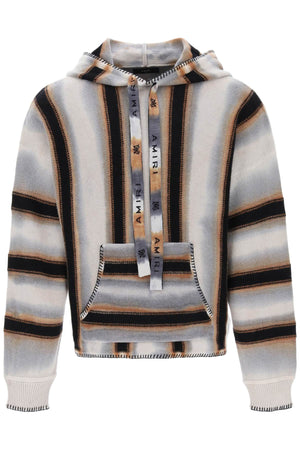 AMIRI Oversized Cashmere & Wool Sweatshirt with Striped Motif