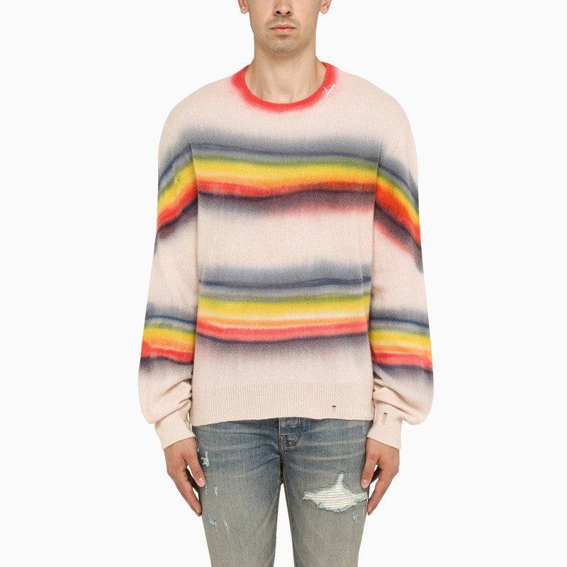 AMIRI Multicolored Striped Crewneck Jumper for Men - FW23 Collection