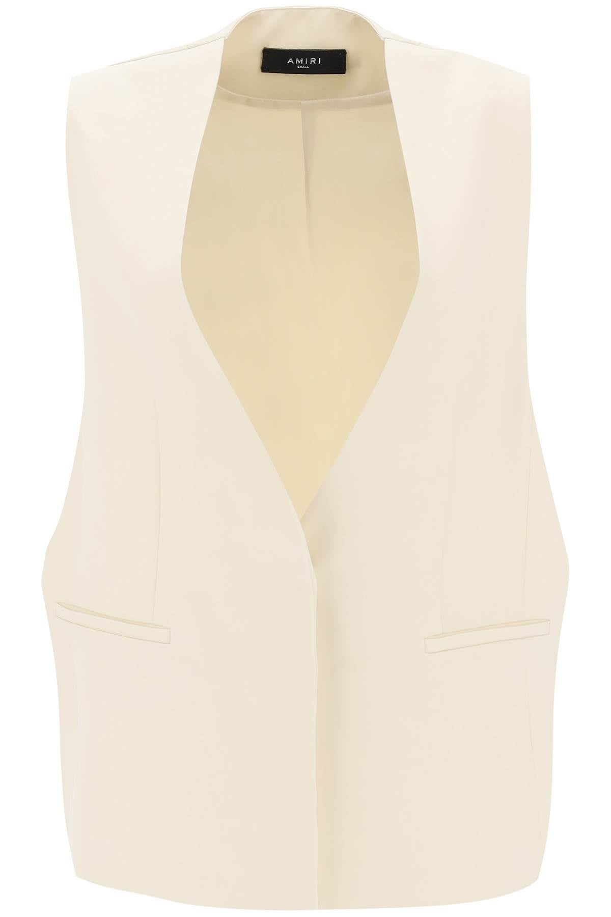 AMIRI Oversized White Waistcoat for Women - Cupro and Viscose Blend