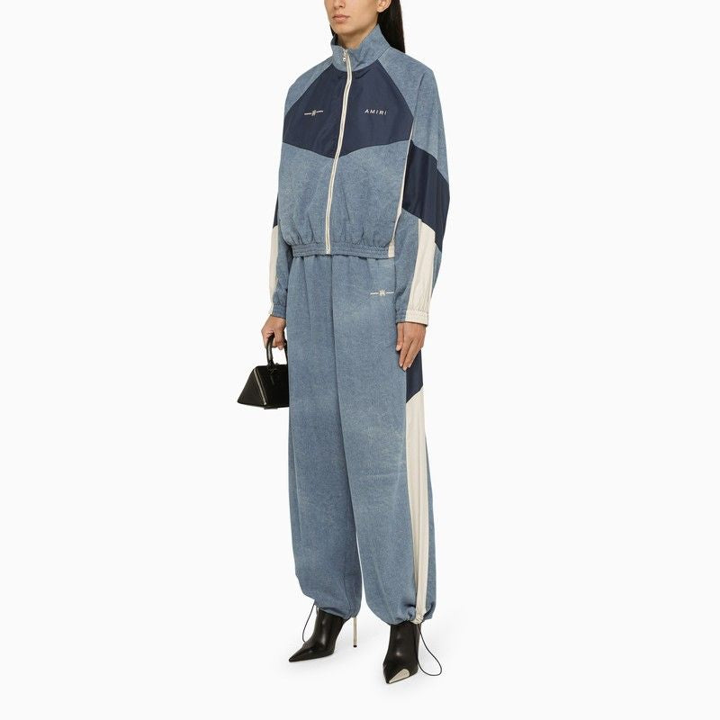 AMIRI Contrasting Inserts Blue Denim Jacket for Women - FW23