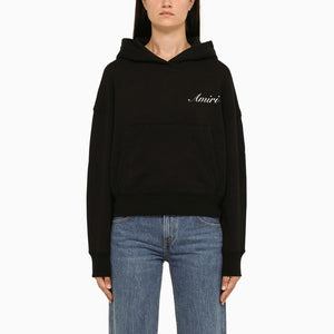 AMIRI Stay Warm and Stylish with this Black Cotton Hoodie for Women