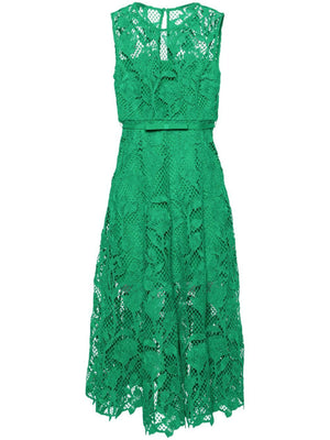 SELF-PORTRAIT Elegant Lace Sleeveless Midi Dress for Women