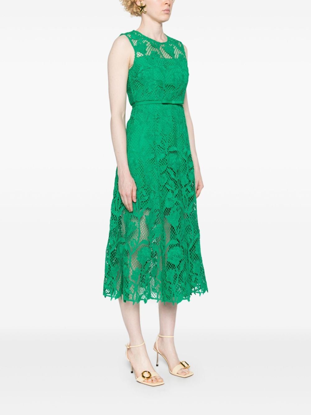 SELF-PORTRAIT Elegant Lace Sleeveless Midi Dress for Women