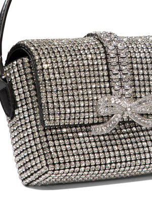 SELF-PORTRAIT Mini Chainmail Shoulder Handbag in Silver